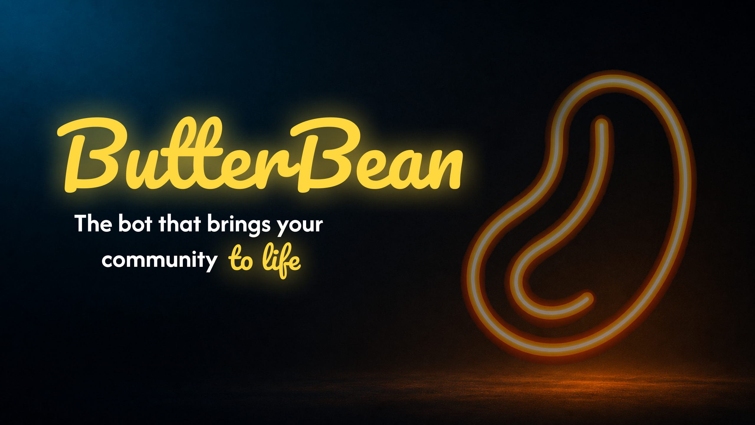 ButterBean banner with glowing logo and English claim